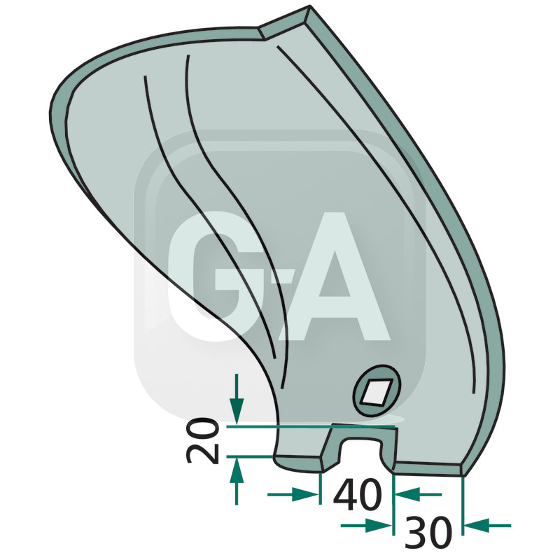Deflecteur charrue lateral